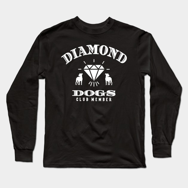 lasso Dogs Diamond Distressed Richmond Club Funny Long Sleeve T-Shirt by danonbentley